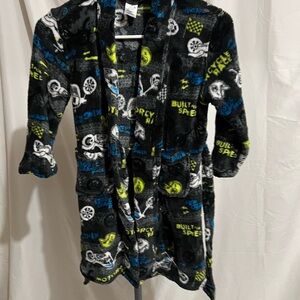 Joe Boxer Black and Blue Motorcycle Robe boys size 4/5